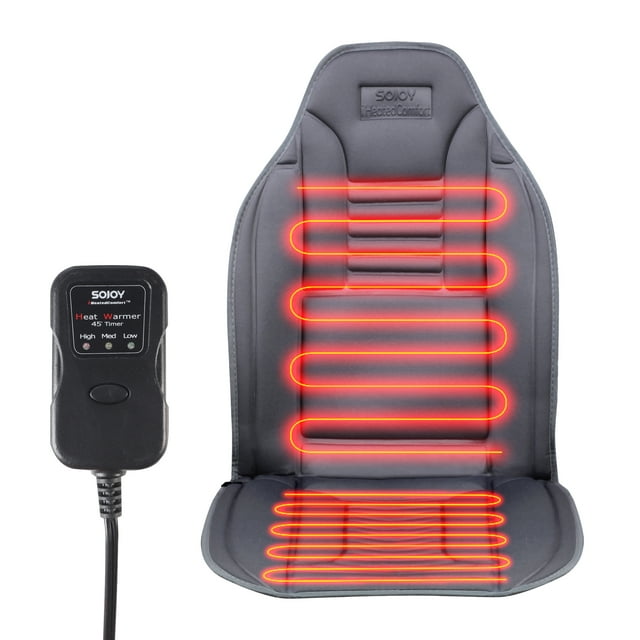 Sojoy Heated Seat Cushion Universal 12V Car Seat Heater Heated Cover