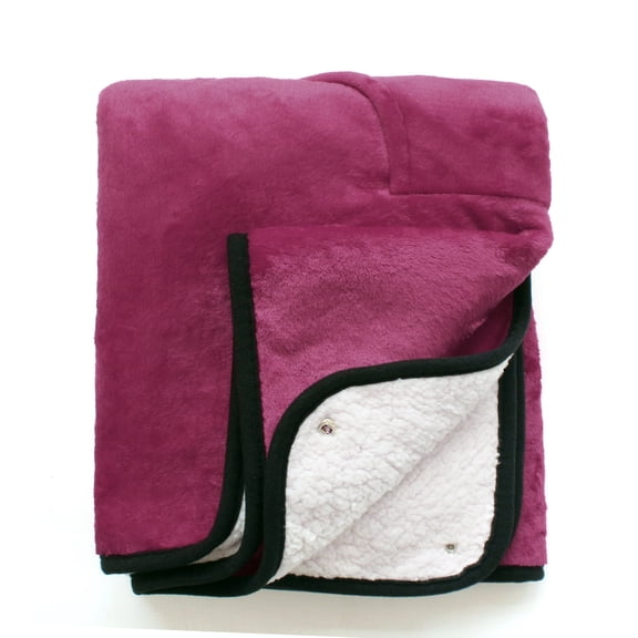 Sojoy Wheelchair Blanket with Pocket for Elderly,Warm Fleece Blanket for Sofa,Office Purple Knee Blanket,Nap Travel Accessories