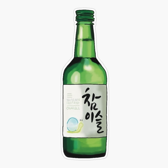 Soju Bottle Korean Drink Inspired Vinyl Decal Sticker