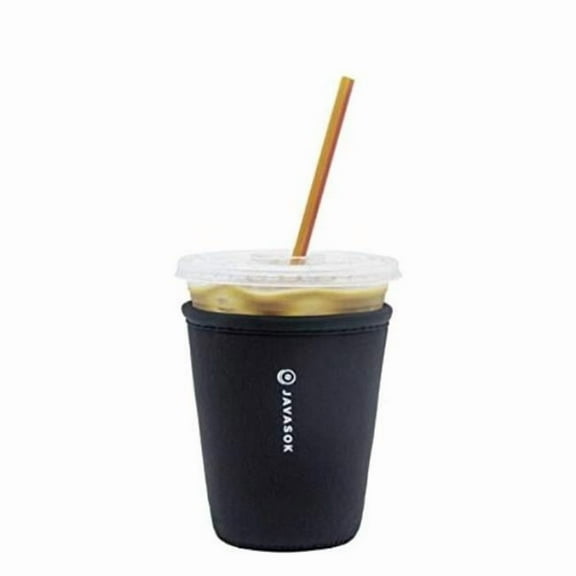 Sok-It 122310 16-20 oz Java Sok Iced Coffee & Cold Soda Insulated Neoprene Cup Sleeve, Black - Small