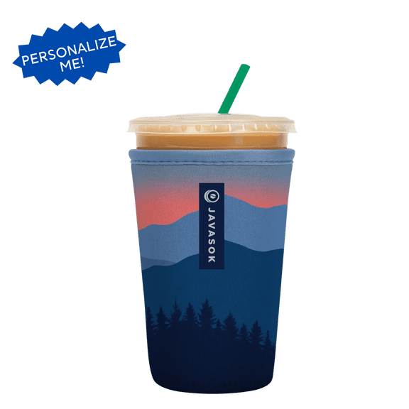 Sok It JavaSok Iced Coffee & Cold Soda Insulated Neoprene Cup Sleeve (Blue Ridge, Medium: 22 - 28oz)