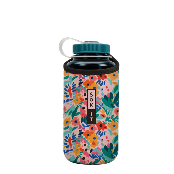 Sok It BotlSok Water Bottle Sleeve Insulated Neoprene Cover Fits 32oz Nalgene