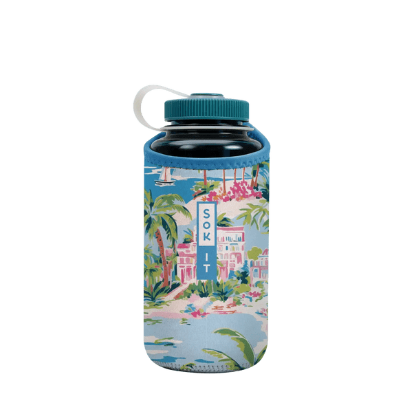Sok It BotlSok Water Bottle Sleeve Insulated Neoprene Cover Fits 32oz Nalgene