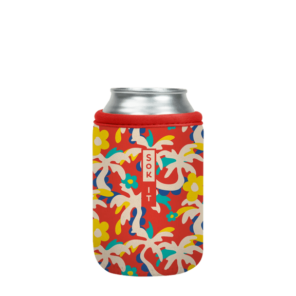 Sok It CanSok Sleeve for Beer & Soda Insulated Neoprene Cover (Tropical Tangle, 12oz Can Sleeve)