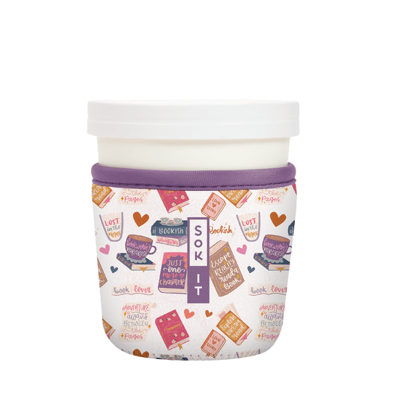 Sok It IceCreamSok Insulated Neoprene Cover (Just One More Chapter, Fits Tapered Pints)