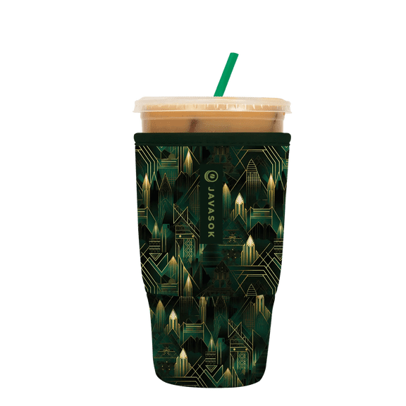 Sok It JavaSok Iced Coffee & Cold Soda Insulated Neoprene Cup Sleeve (City Limits, Large: 30 - 32oz)