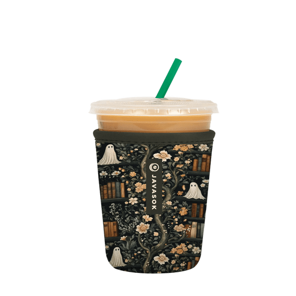 Sok It JavaSok Iced Coffee & Cold Soda Insulated Neoprene Cup Sleeve (Ghost Stories, Small: 16 - 20oz)
