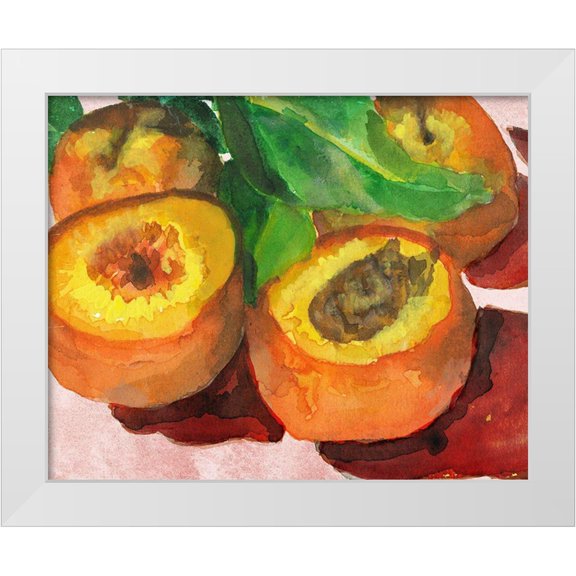 Sokal, Patti 14x12 White Modern Wood Framed Museum Art Print Titled - Nectarines