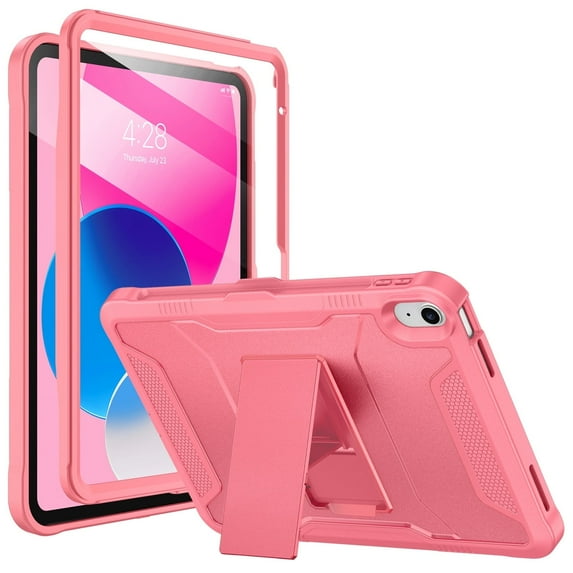 Soke Case for iPad (A16) 11th Generation 11-inch 2025, iPad 10th Generation 10.9-inch 2022, with Built-in Screen Protector and Kickstand, Rugged Full Body Protective Cover - Watermelon
