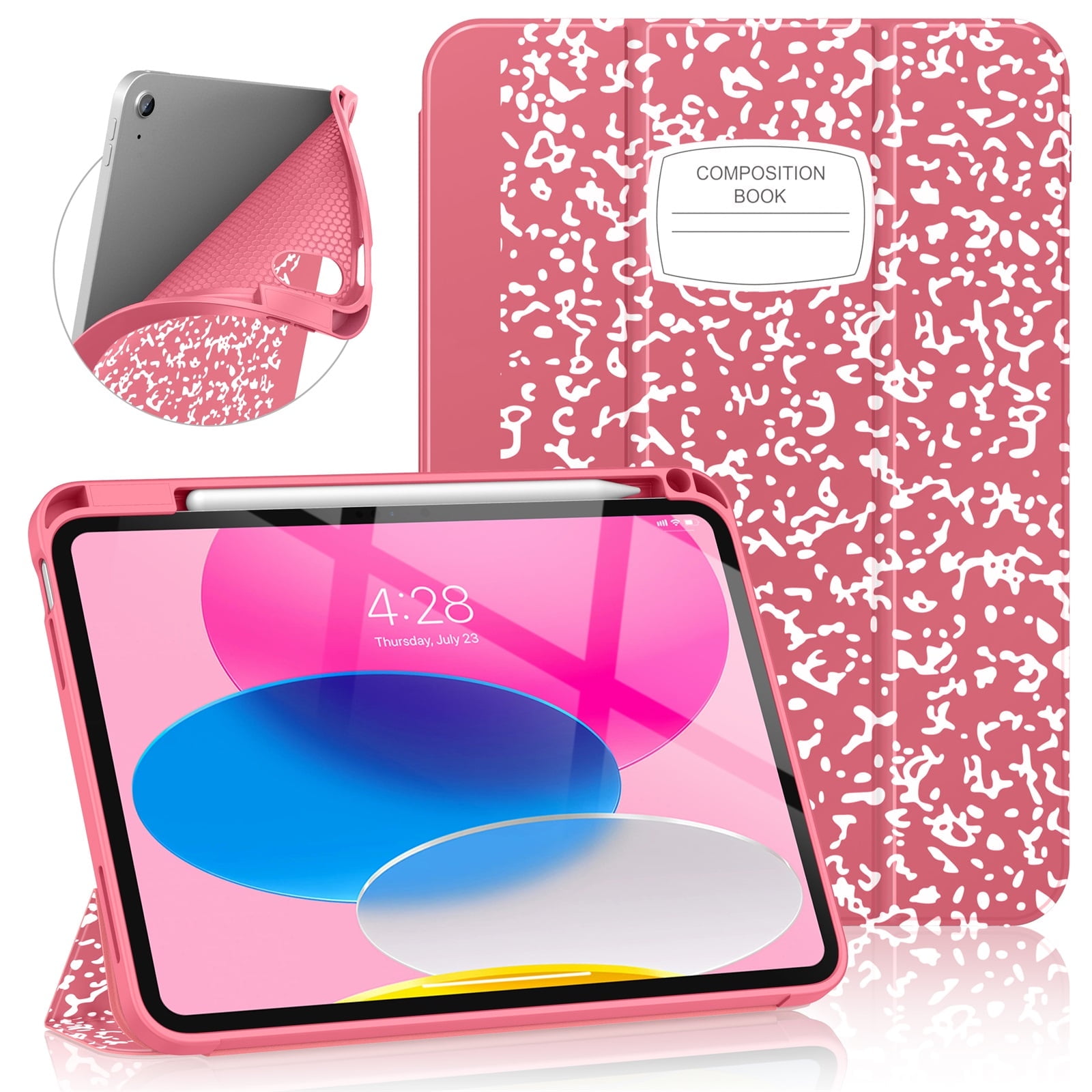 4UBonLife Hard Translucent Case For IPad (A16) 11th Gen 11 Inch 2025 & IPad 10th Gen 10.9 Inch 2022,Night Green