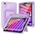thumbnail image 1 of Soke iPad Mini 6th Generation Case 2021 Released, with Built-in Screen Protector, Rugged Shockproof Full Protective Cover with Pencil Holder & Kickstand for Apple iPad Mini 6 8.3 Inch(Violet), 1 of 7