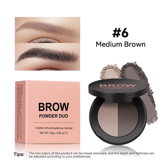 Sokhug 1.6g Dual-Color Eyebrow Powder Blendable Matte Finish, Natural-Looking Depth for Everyday & Professional Brow Styling