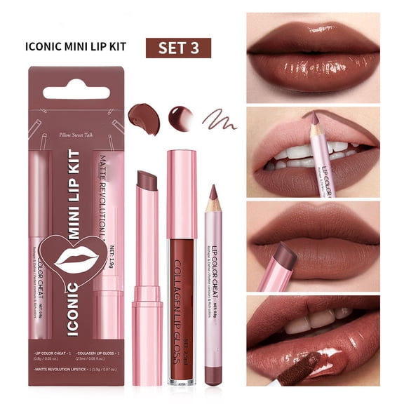 Sokhug 3-Piece Portable Lip Gloss Set Slim Purse-Friendly Design, Hydrating High-Shine Shades for On-the-Go & Everyday Touch-Ups