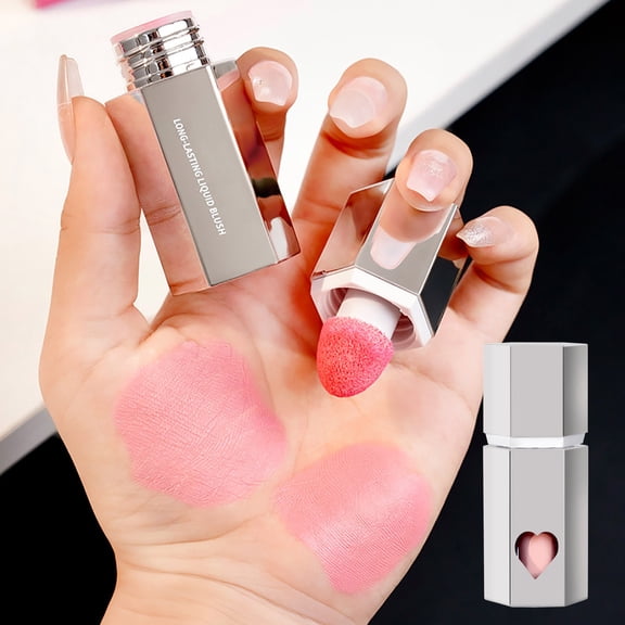 Sokhug 3-in-1 Liquid Blush & Highlighter Matte Cream Formula With Sponge Head 5ml Multi-Use Makeup For Cheeks Suitable For Daily & Party Looks