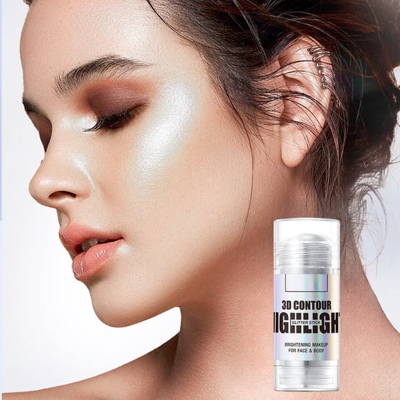 Sokhug 3D Glitter Highlighting Stick Face Contouring Sculpting Long-Lasting Shimmer Daily Face Makeup 1.62 oz