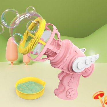 Lcenno Bubble Gun For Kids – Automatic Bubble Machine With LED Lights, Summer Outdoor Toy