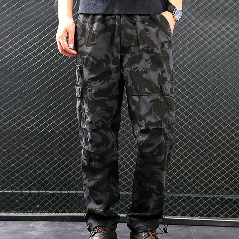 Casual multiple pocket camo printed pants sale