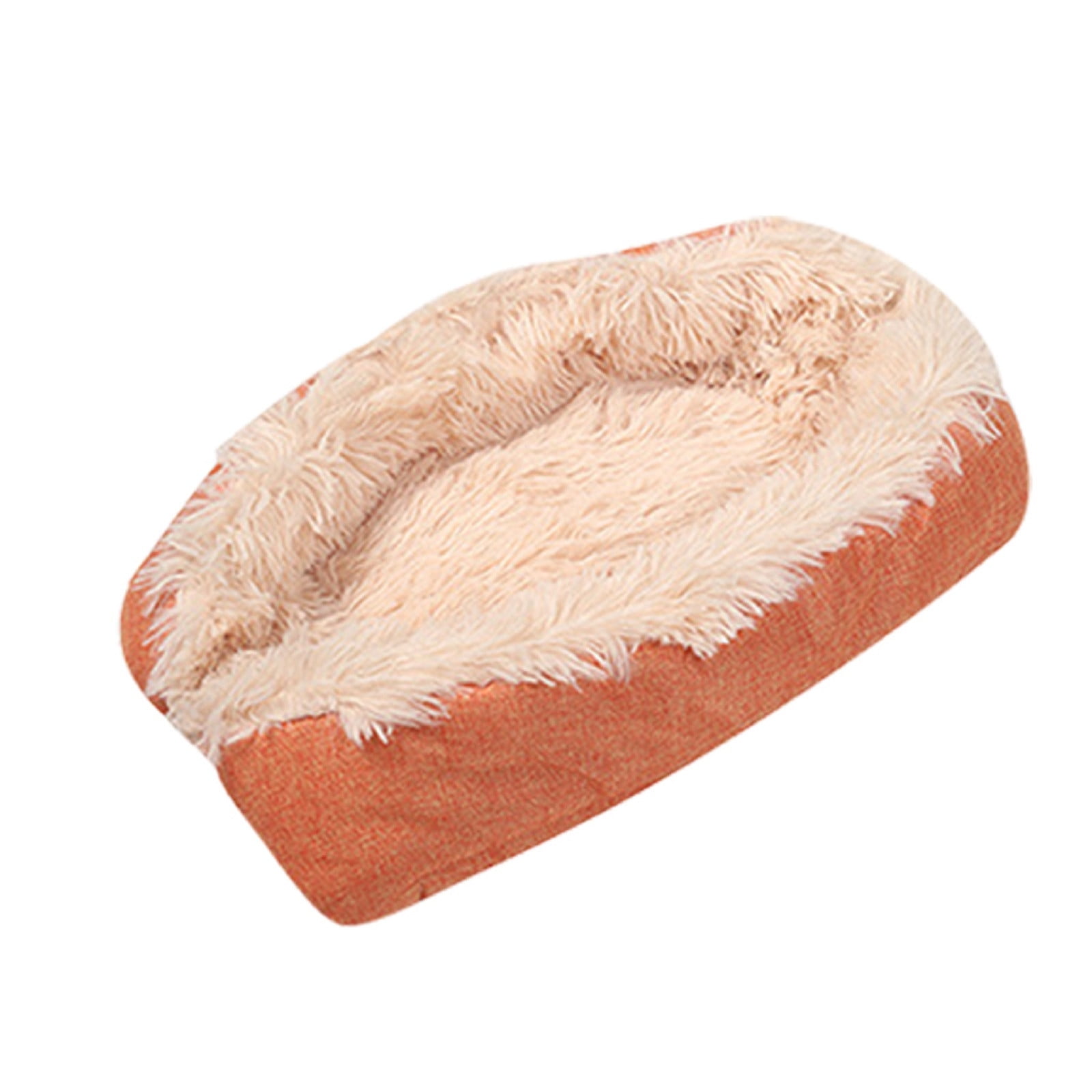 Sokhug Cat Bed Round Soft Plush Burrowing Cave Hooded Cat Bed Donut for ...