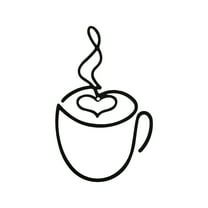 Sokhug Coffee Cup Metal Wall Art Wire Coffee Bar Hanging Decor Cafe Themed Vintage Rustic Metal Sign for Kitchen Restaurant Shop Home Office Accessories