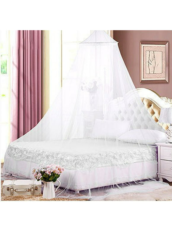Sokhug Deal New Round Lace Insect Bed Canopy Netting Curtain Dome Mosquito Net Elegant White