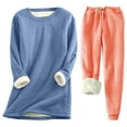 thumbnail image 1 of Sokhug Fleece Sweatsuit Set for Women 2 Piece Sweatshirt Set Womens Sherpa Casual Loose Pullover Tops and Sweatpants Tracksuits, 1 of 2