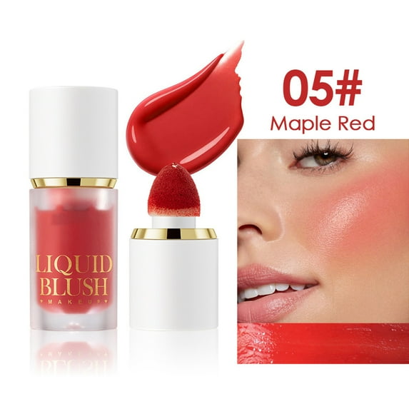 Sokhug Lip & Cheek Rouge Blusher Liquid Pigmented Blendable Natural Daily Face Makeup Multi-Use Cosmetics 0.21 fl oz