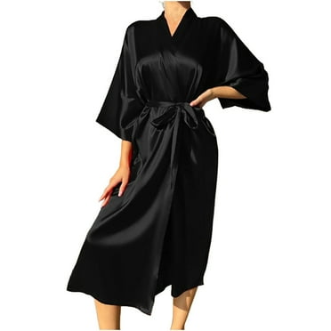 Sokhug Long Bath Robe Women's Nightgown Cardigan Night Sleepwear for Spa Home