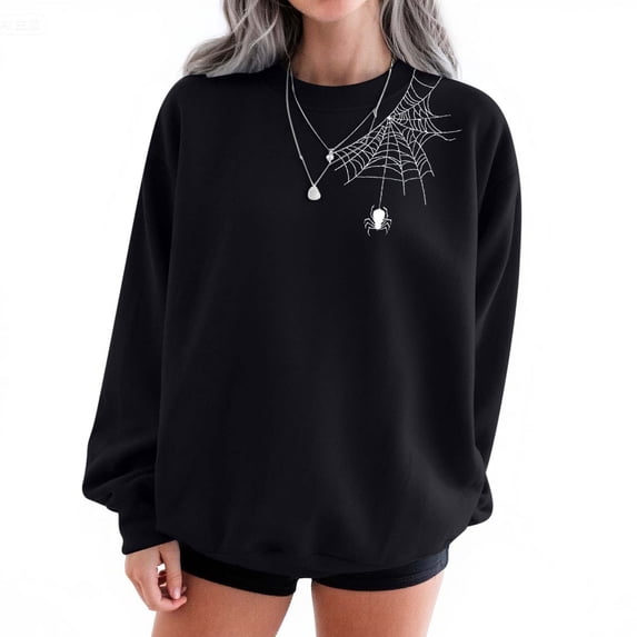Sokhug Long Sleeve Sweatshirt for Women Round Neck Graphic Print Pullover Tops Casual Fall Winter Halloween Loose Sweatshirts Tops