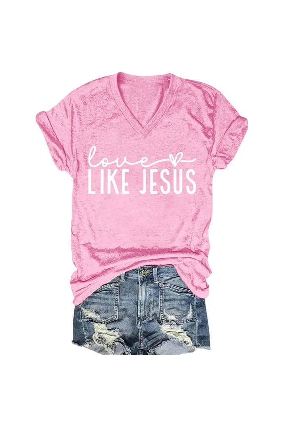 Love Like Jesus Shirt Christian Minimalist Shirt for Women Faith-Based Tees Christian Tops Cute Tees Gifts for Lovers