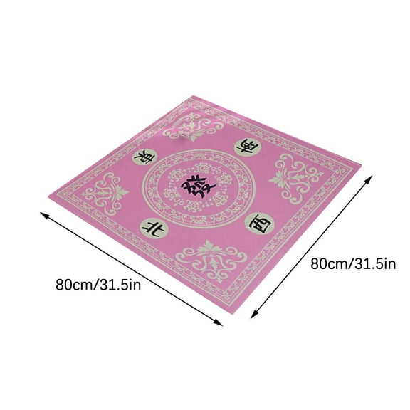 Yaoyar Mahjong Mat, Anti Slip & Noise Reduction Table Cover for Mahjongg, Dominoes, Poker, Card, Tile and Board Games, Rubber Game Mat 80x80cm