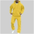 thumbnail image 1 of Sokhug Men's Classic Two Piece Set Fleece Zip Hoodie Jacket Elastic Waist Sweatsuits Cargo Pants Outdoor Sweatpants, 1 of 7