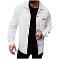 thumbnail image 1 of Sokhug Mens Corduroy Shirts Jacket Button Down Long Sleeve Work Shirts Shackets with Pocket, 1 of 4