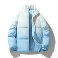 thumbnail image 1 of Sokhug Mens Streetwear Gradient Warm Bubble Puffer Jacket Quilted Winter Bomber Jacket Anorak Outerwear Snow Coats, 1 of 3