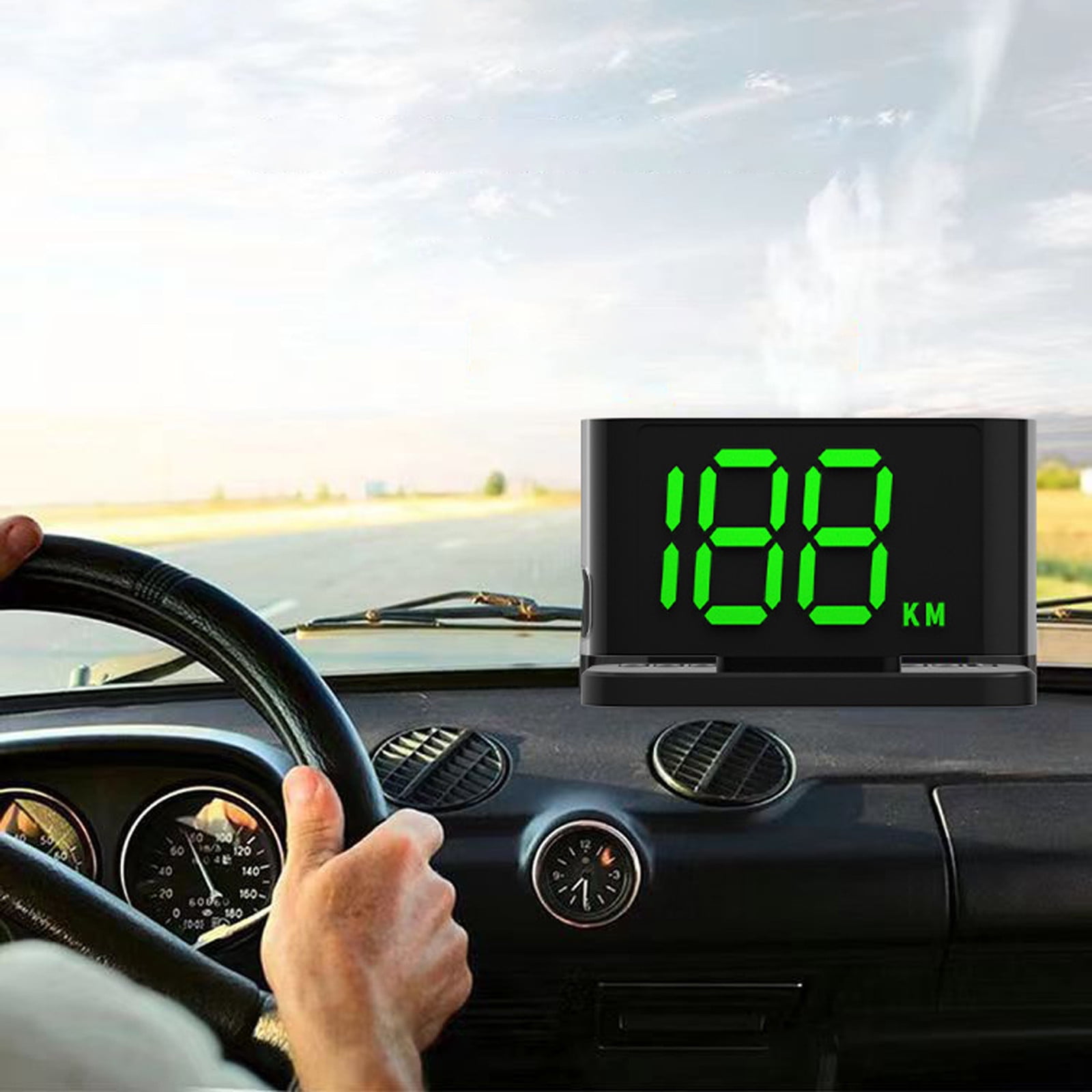 Sokhug New Car HUD Up Display Safe Driving Speedometer Universal USB HD ...