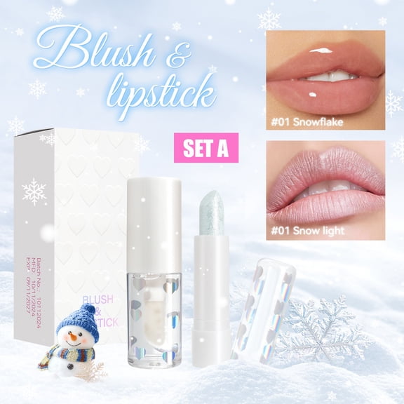 Sokhug Pearlescent Glitter Lip Glaze Set Moisturizing Fine Glitter for Daily & Party Glittery Lip Look