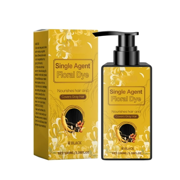 Sokhug Plant-Based Hair Color Shampoo 100ml Gray Coverage Instant Effect Soften Shine for Men Women Daily Use