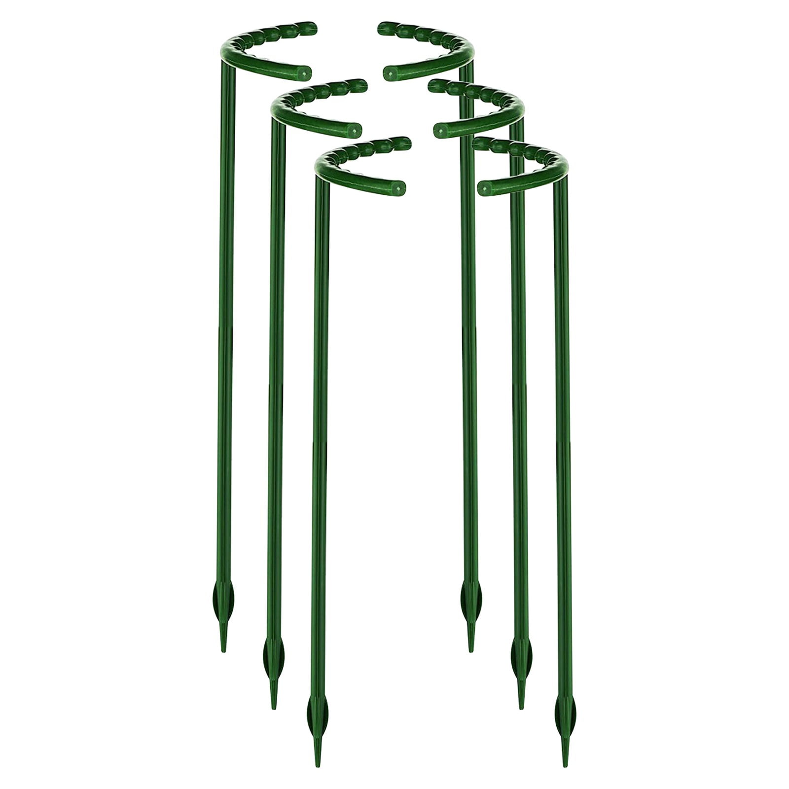 Sokhug Plant Supports Stakes for Large Heavy Plants,Peony Supports, Heavy Duty Peony Cages,Interlock Garden Supports Ring Border Support,Plant Support Cage for Rose Flower,6pcs