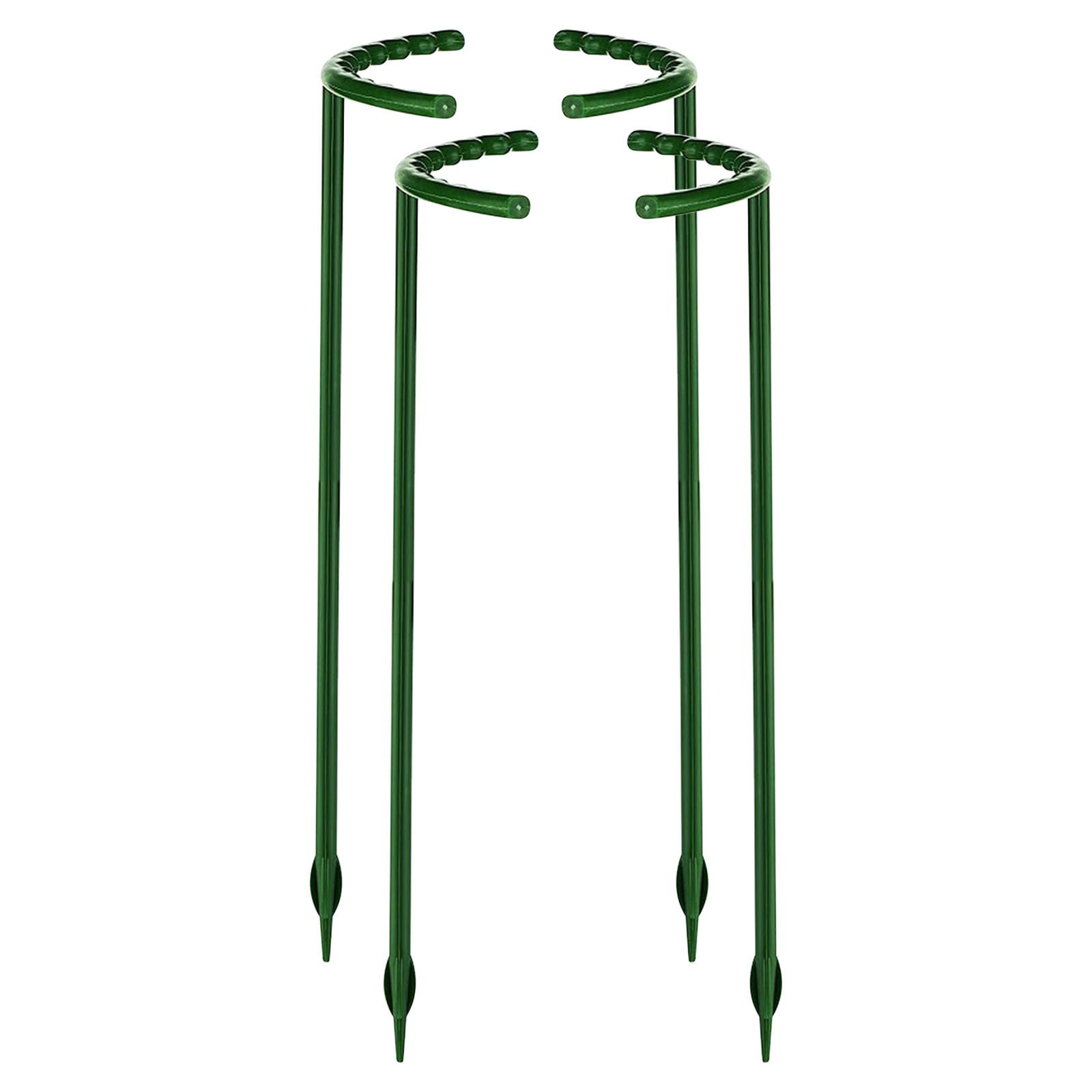 Sokhug Plant Supports Stakes for Large Heavy Plants,Peony Supports, Heavy Duty Peony Cages,Interlock Garden Supports Ring Border Support,Plant Support Cage for Rose Flower,4pcs