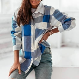 Colorful plaid lapel long coat Colorful plaid lapel long coat