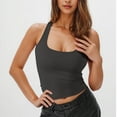 thumbnail image 1 of Sokhug Tank Tops for Womens Sleeveless Halter Neck Ribbed Fitted Casual Solid Summer Beach Crop Fashion Tops, 1 of 8