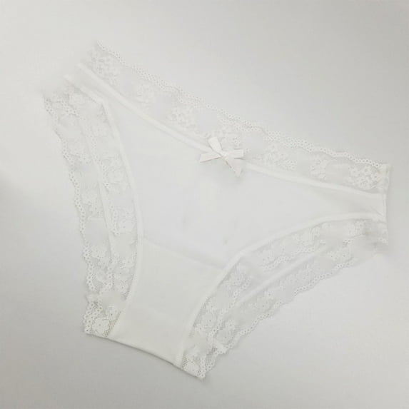 Sokhug Underwear for Women Hipster Low Waisted Lace Bow Briefs