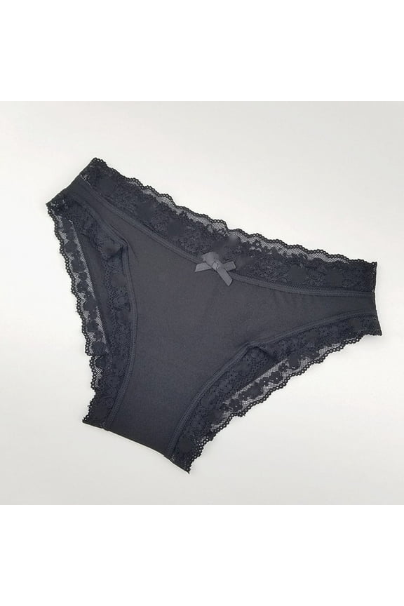 Underwear for Women Hipster Low Waisted Lace Bow Briefs