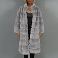 thumbnail image 1 of Sokhug Women Faux Fur Winter Coats Comfort Warm Outerwear Open Front Long Cardigan Overcoat Jacket, 1 of 7