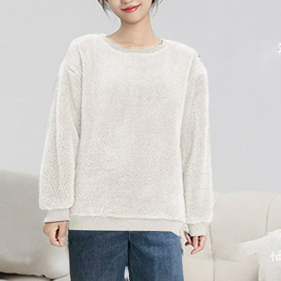 Sokhug Women Pajama Fuzzy Flannel Sleepshirts Thick Warm Home Wear for Women