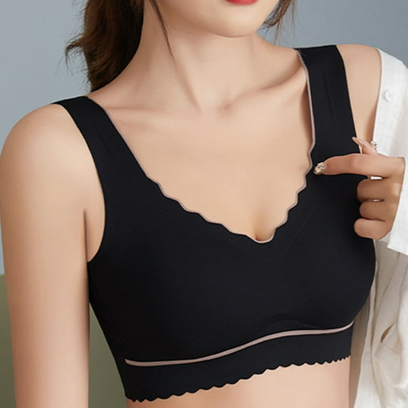 Sokhug Women Plus Size Bras Seamless Comfortable Yoga Wireless Underwear