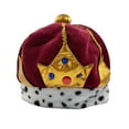 thumbnail image 1 of Sokhug Women Red Velvet Crown, Gold Trim, King Crown For Prom, Homecoming, School Dance, Costume, Party, Pageant, Event, Halloween, 1 of 1