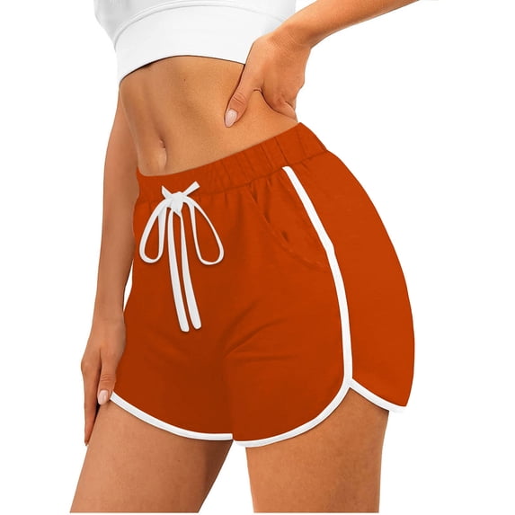 Sokhug Women's Casual Dolphin Shorts Elastic Drawstring Waist Loose Fit Summer Sports Shorts with Pockets