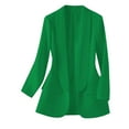 thumbnail image 1 of Sokhug Women's Long Sleeve Formal Notch Lapel Button Down Business Blazer Jacket, Green, 1 of 5