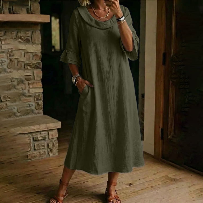 cotton cowl neck dress Manon Cowl Neck Dress in Cotton Nylon M