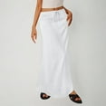 thumbnail image 1 of Sokhug Women's Maxi Skirt Cotton Blend Elastic Waist Drawstring Casual Flowy A-Line Long Skirt, 1 of 7